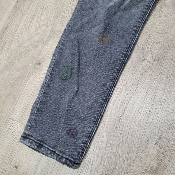 American Eagle Outfitters Grey Happy Face Pattern Jeans Denim Size: 00 - Picture 7 of 15